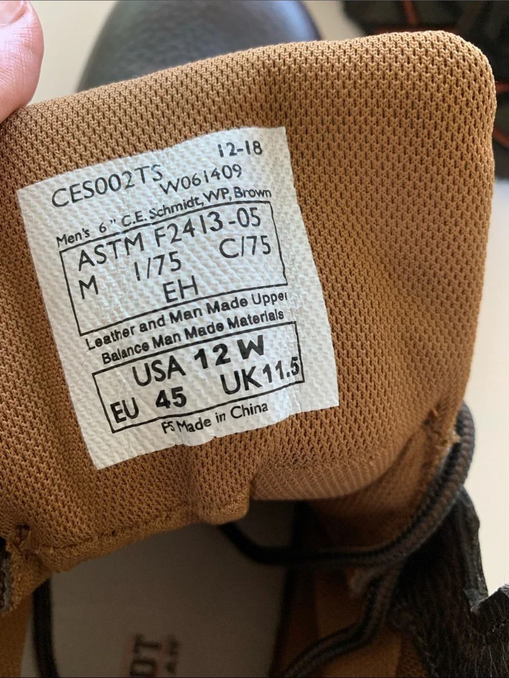 C.E. Schmidt Workwear Brown Waterproof Boot , never been worn.
